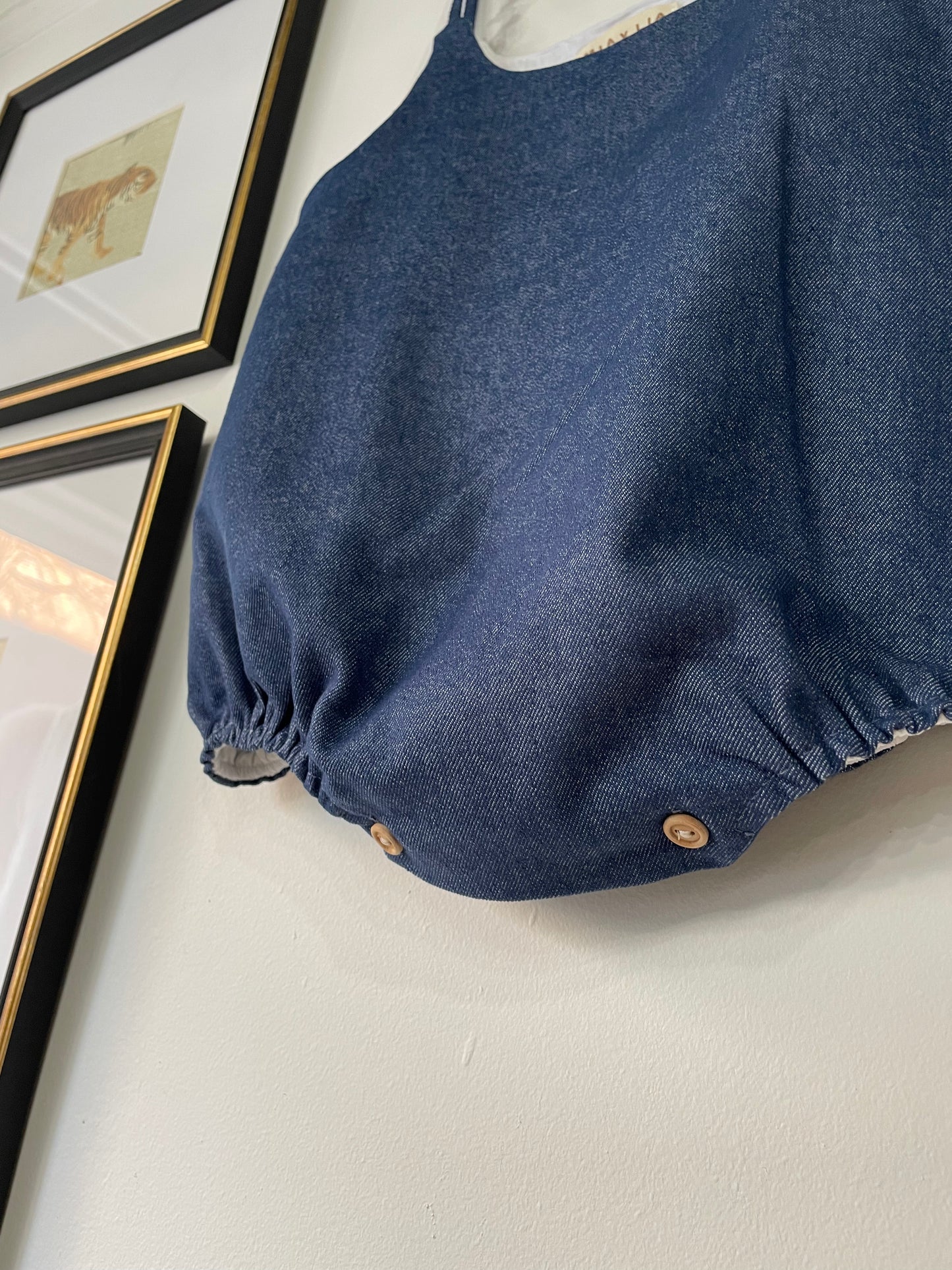 Mia Y Lia - Denim baby romper