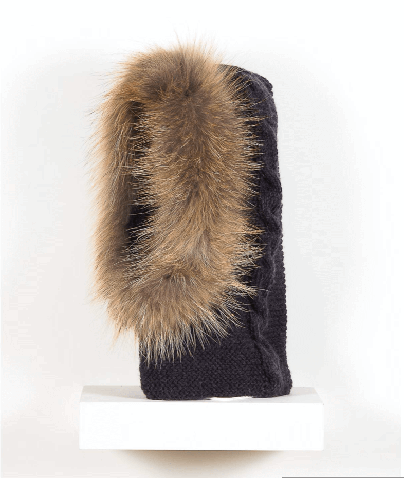 Casilda & Jimena - Cashmere Knit Hood with Fur