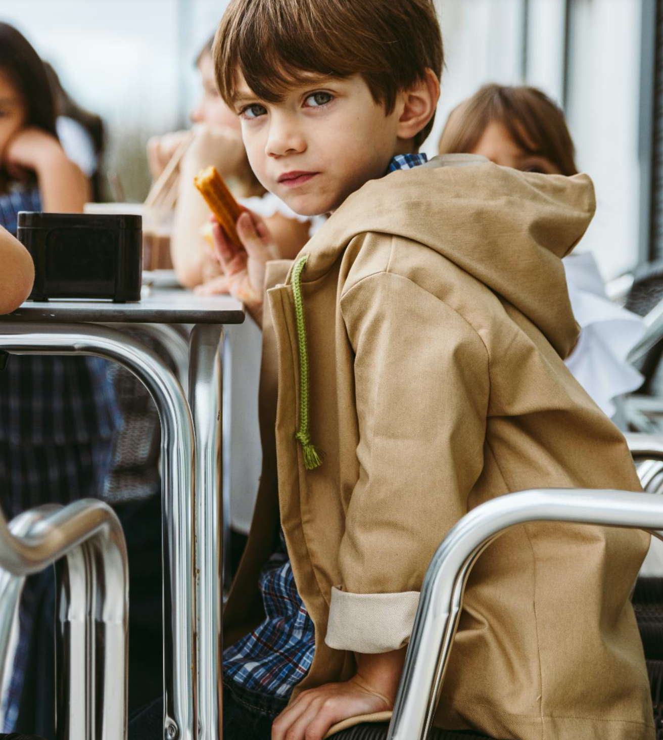 Mia y Lia - Camel hooded parka