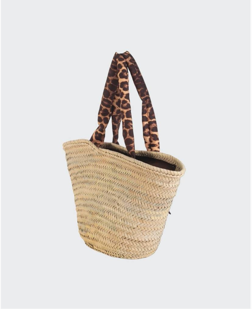 KBAS - Animal Print Palm and Canvas Tote Bag (large)