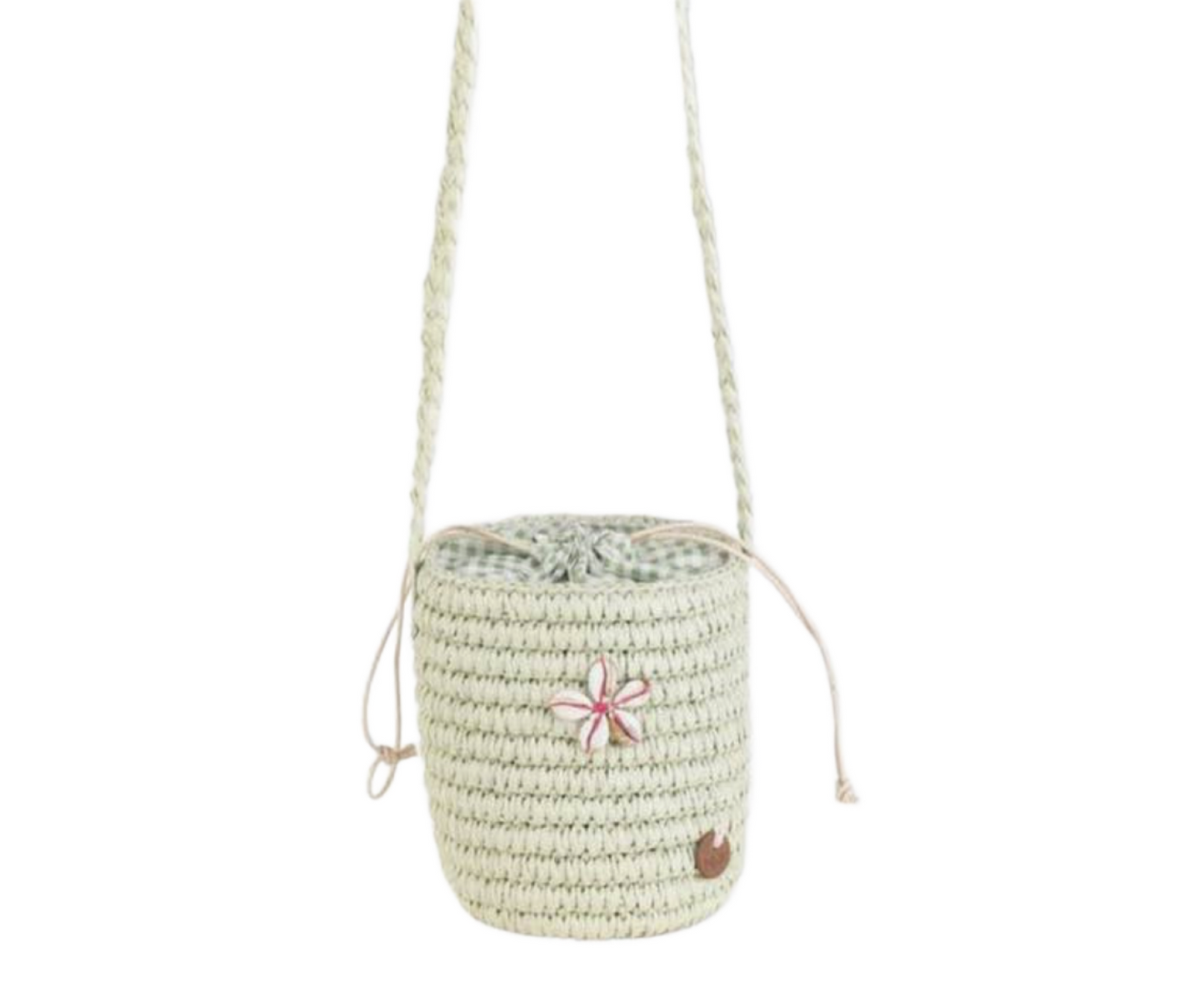 KBAS - Embroidered Raffia shoulder bag