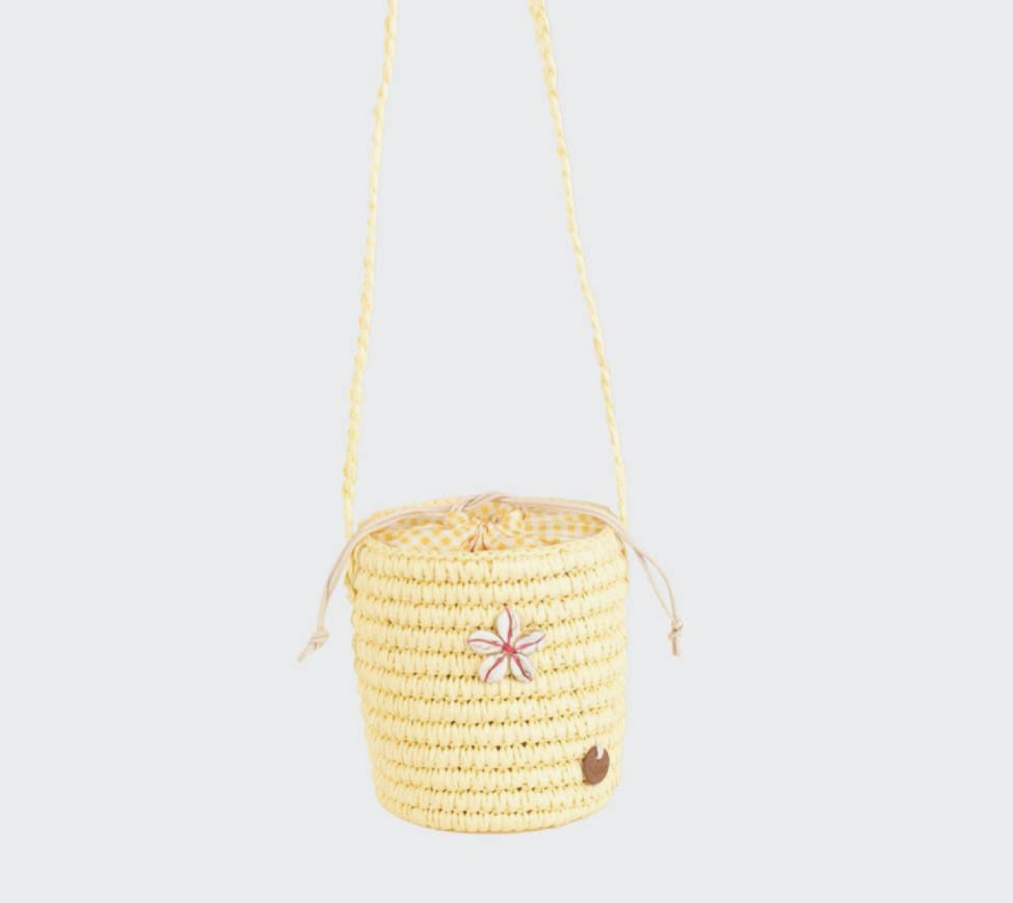 KBAS - Embroidered Raffia shoulder bag