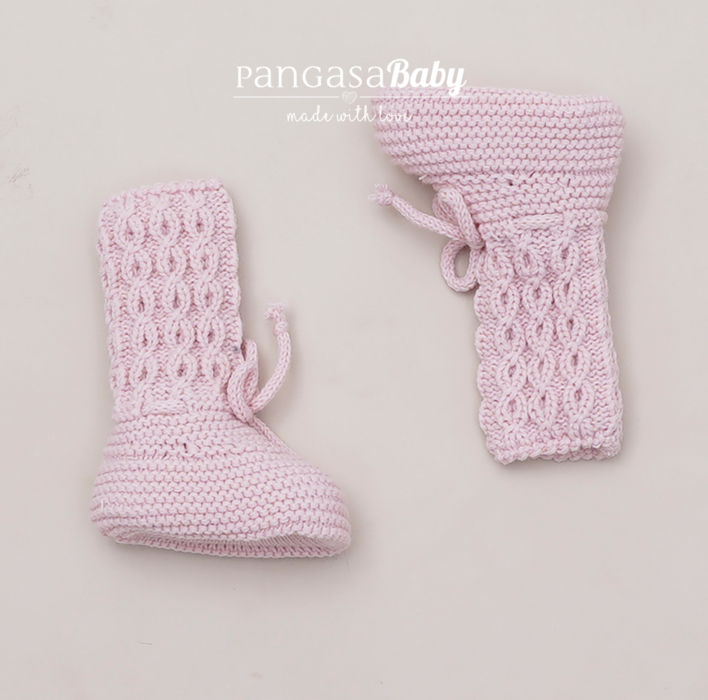 Pangasa - Luxurious Knitted Booties (rosa empolvado)
