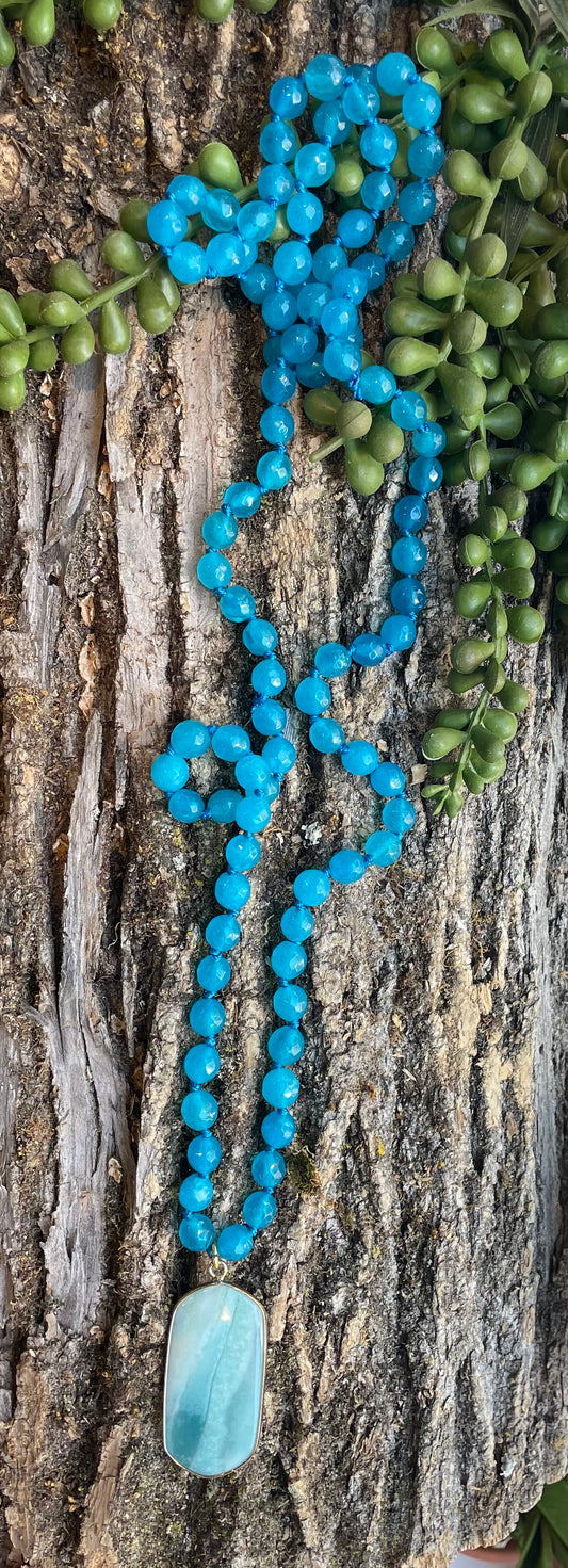 Blue Quartz beaded Necklace