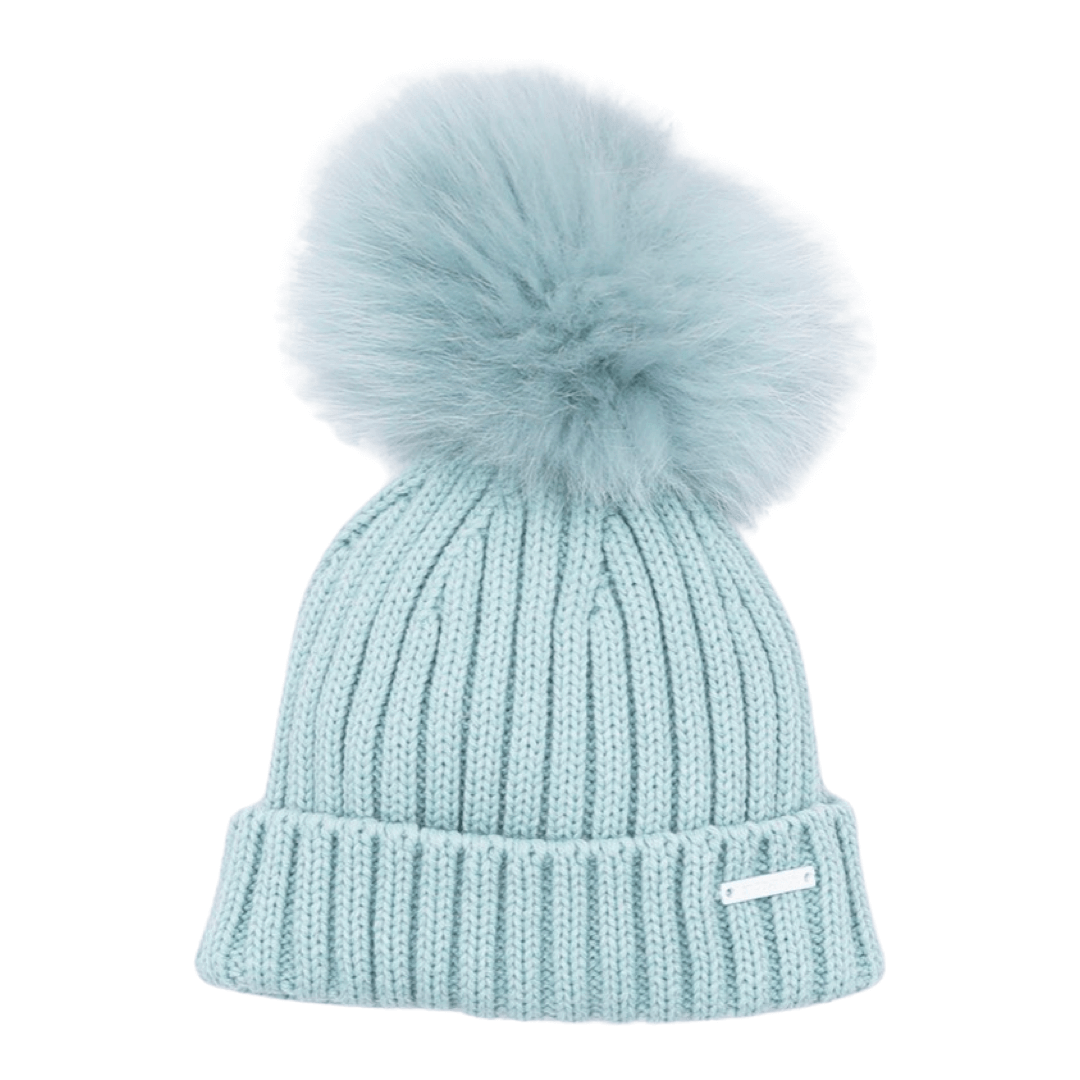 Pangasa - Luxurious Knit Hat with Fur Pompom