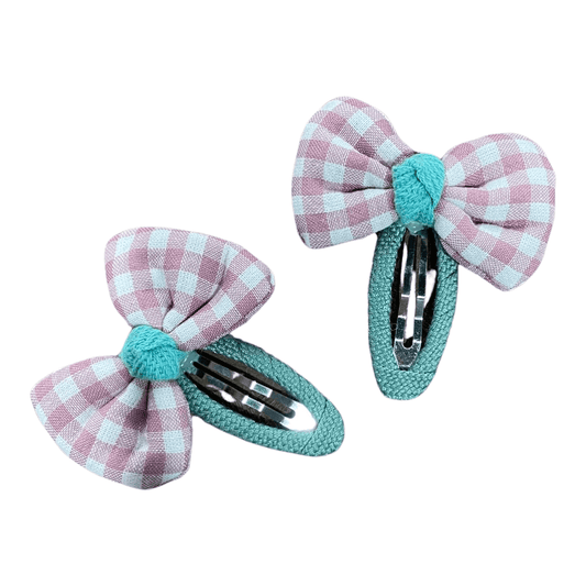 Hair Clip Bond Green & Pink