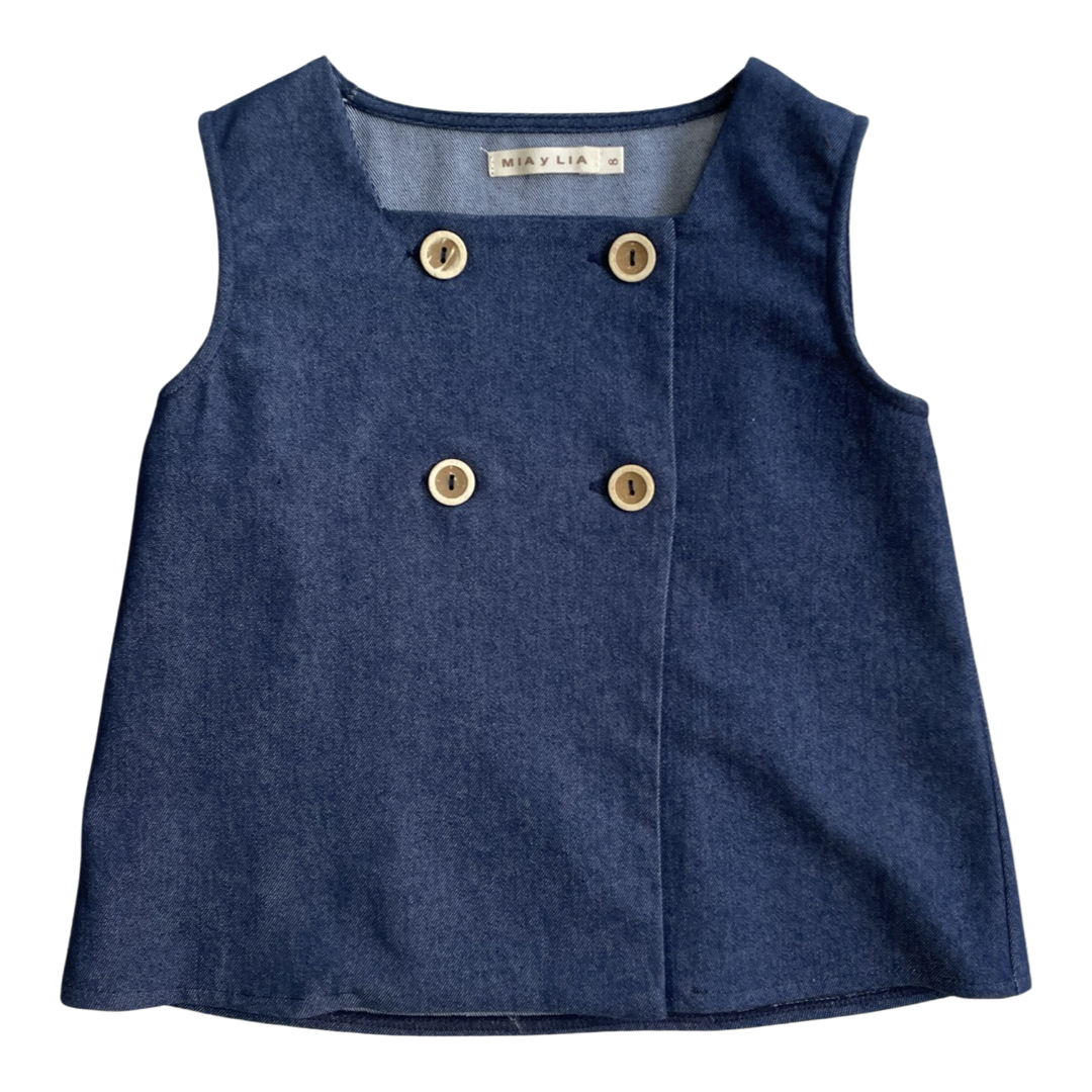 Mia Y Lia  - Denim button vest