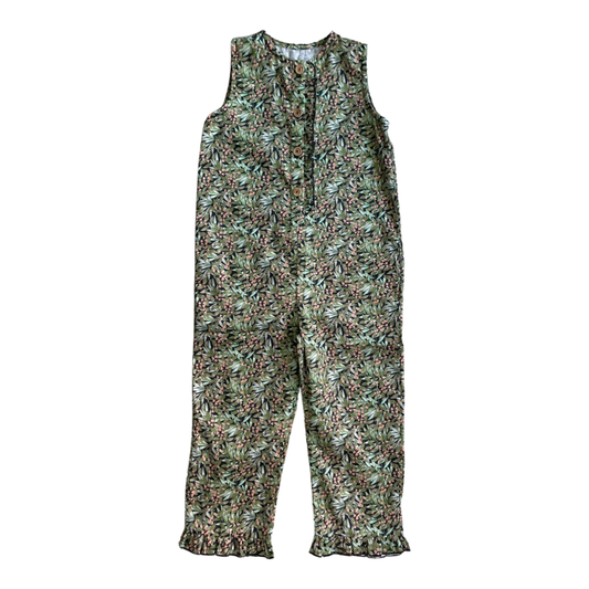 Mia Y Lia -Leaves Printed sleeveless  Overalls