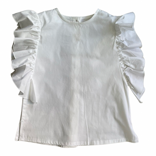 Mia Y Lia  - White sleeves ruffle blouse