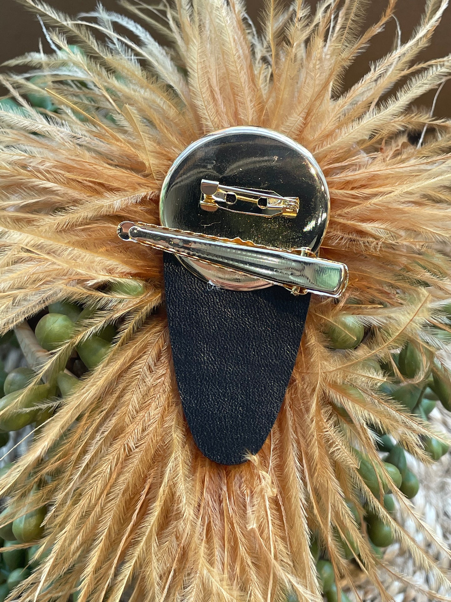 Ostrich Feather Brooch