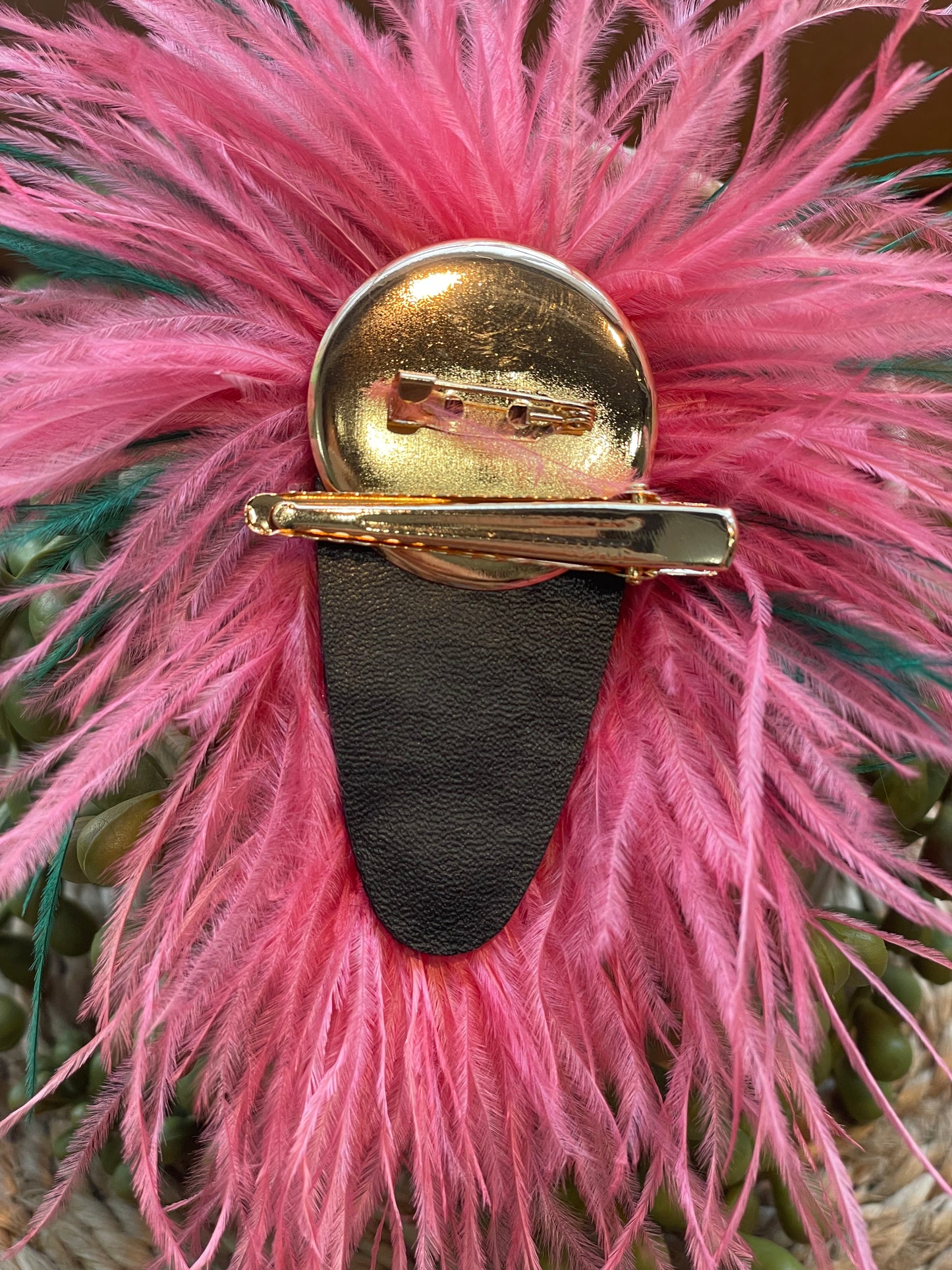 Ostrich Feather Brooch