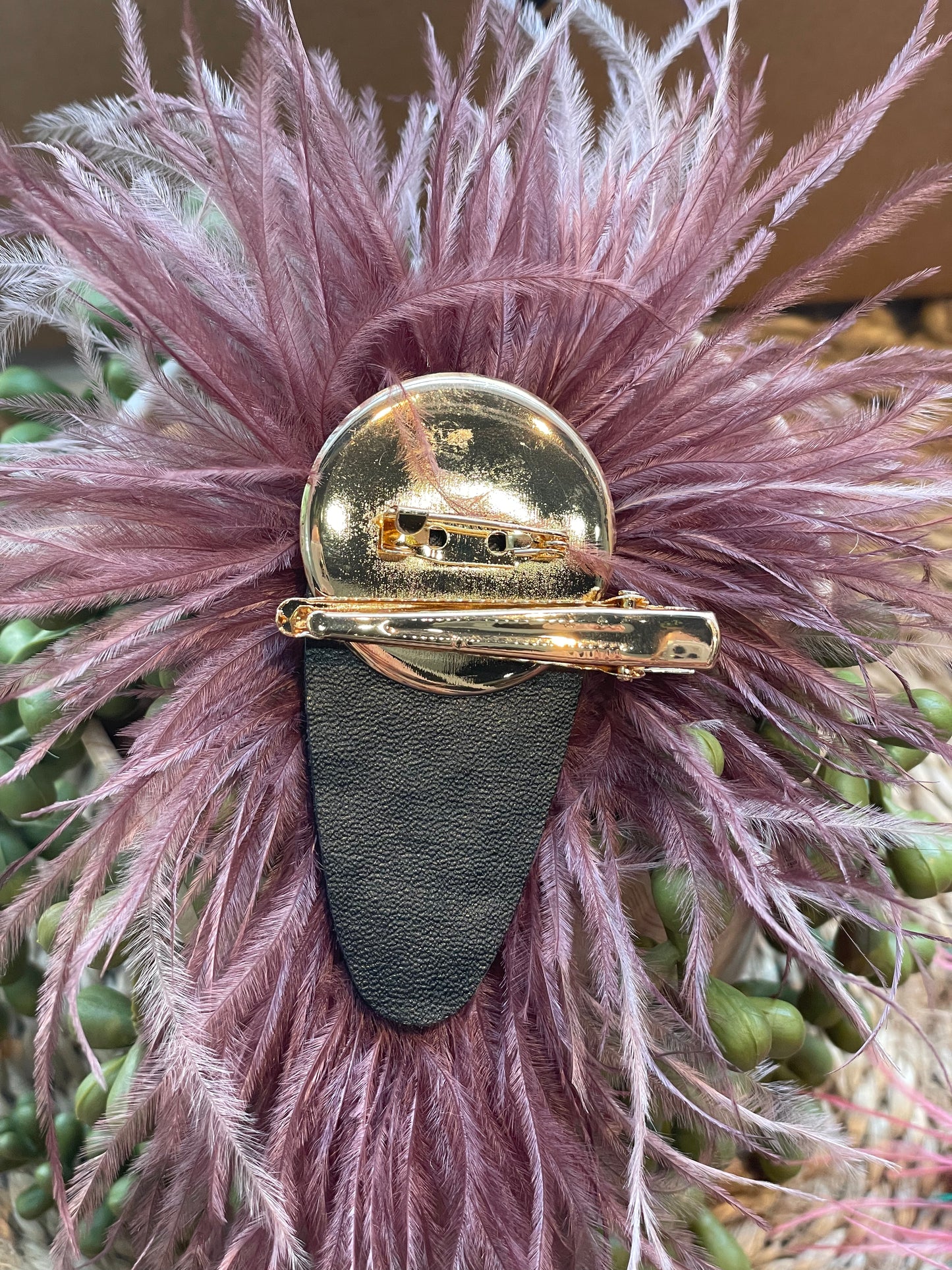 Ostrich Feather Brooch