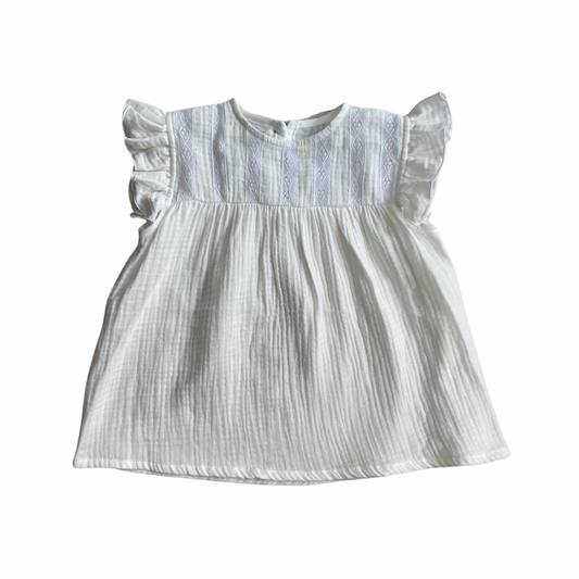 Mia Y Lia  - White Ruffle Blouse