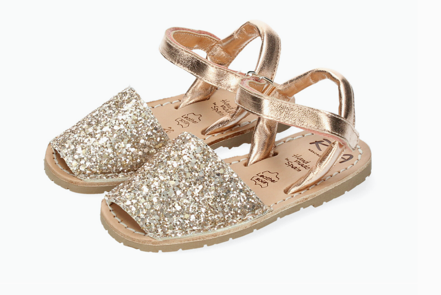 Ria Children -Laced Glitter Sandal Peac