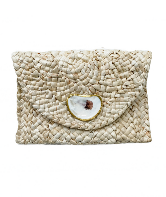 Oyster Shell Clutch - NATURAL