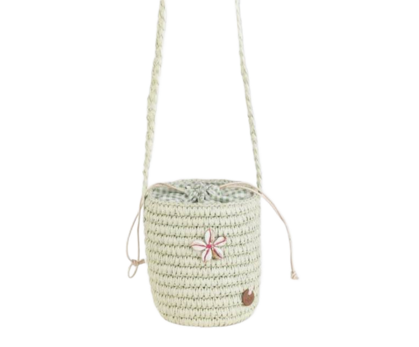 KBAS -  Embroidered Raffia shoulder bag