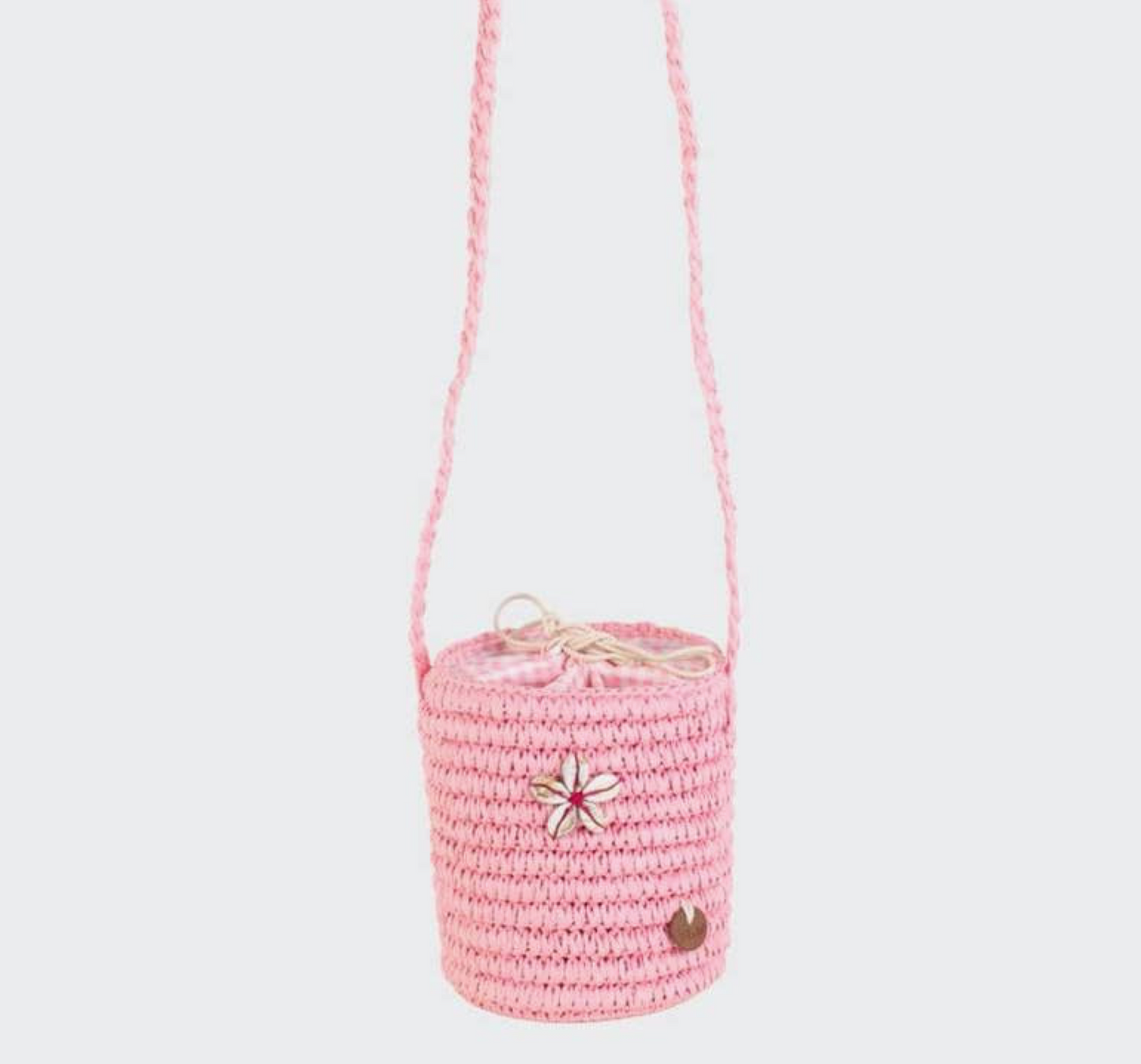 KBAS -  Embroidered Raffia shoulder bag