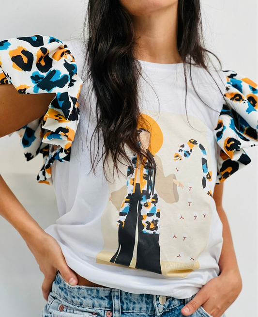 Chill&Buy - Snake Girl's Carp Sleeve T-Shirt