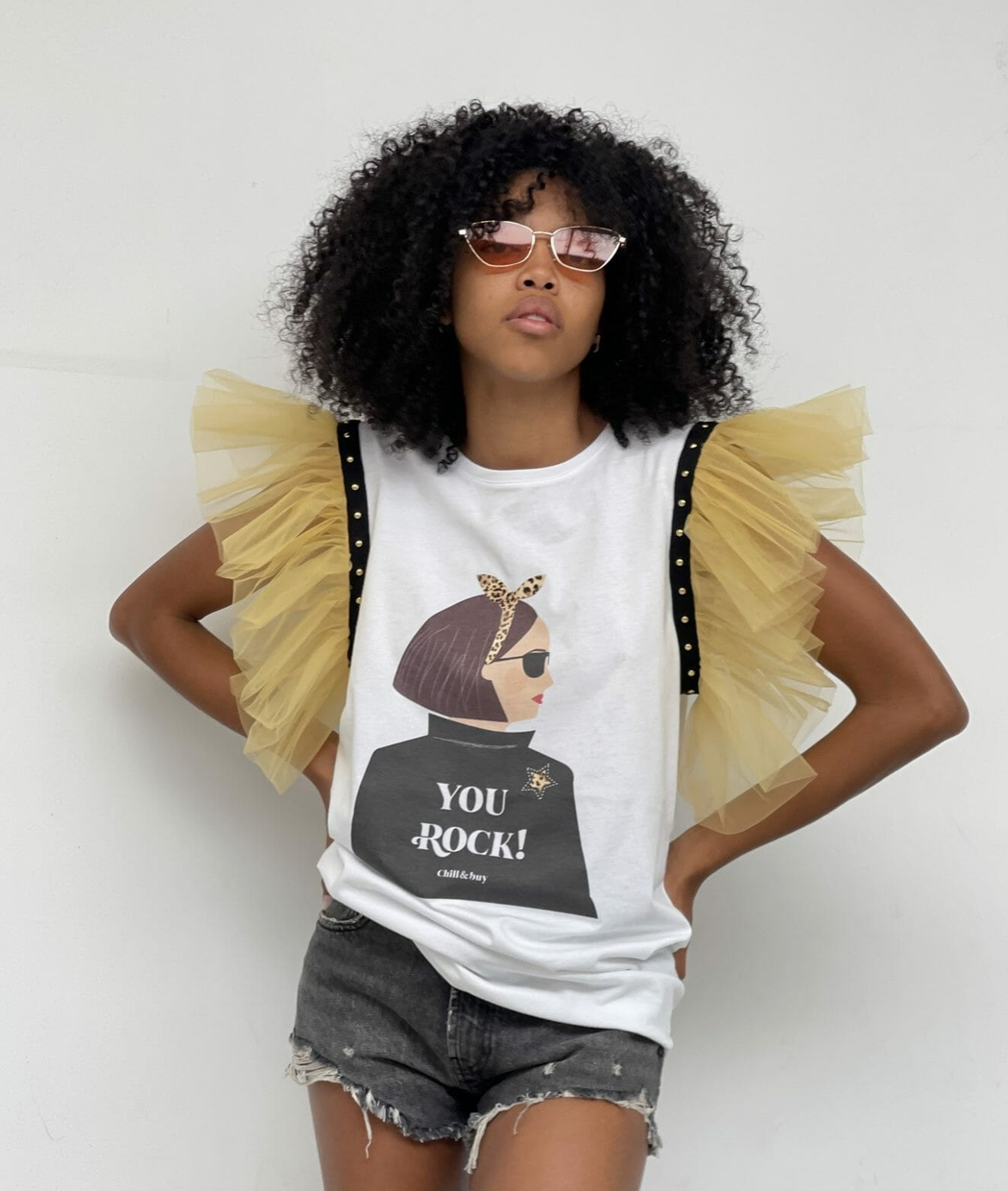 Chill&Buy - Rock Girl's Tulle T-Shirt