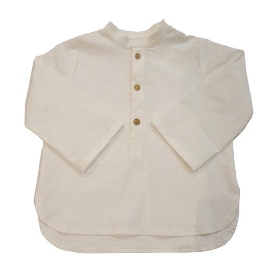 Mia Y Lia  - Ivory Long Sleeve boy shirt