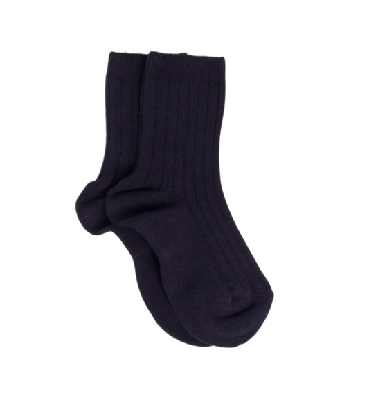 Ribbed cotton short socks