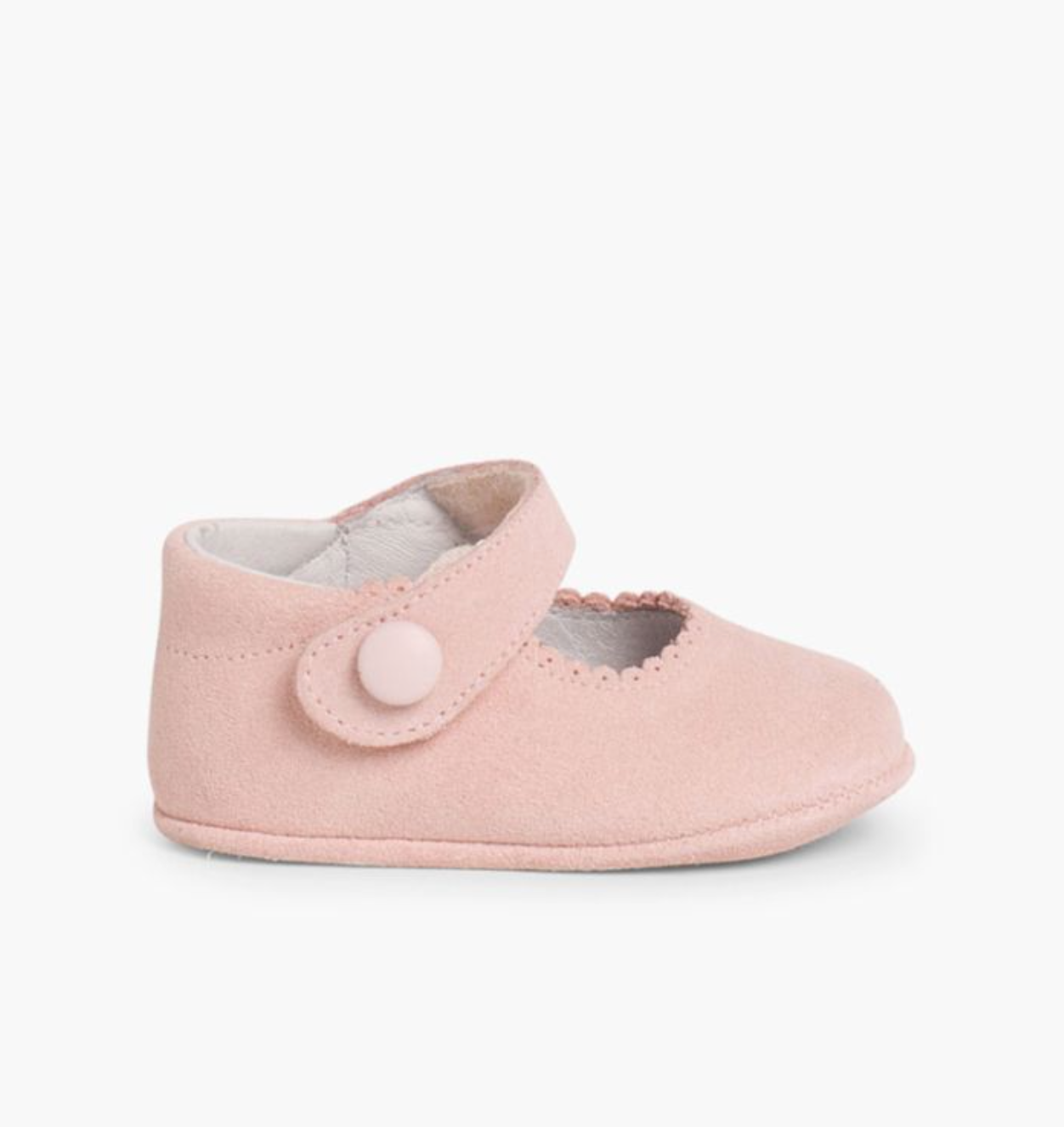 Baby Suede loop fasteners Mary Janes