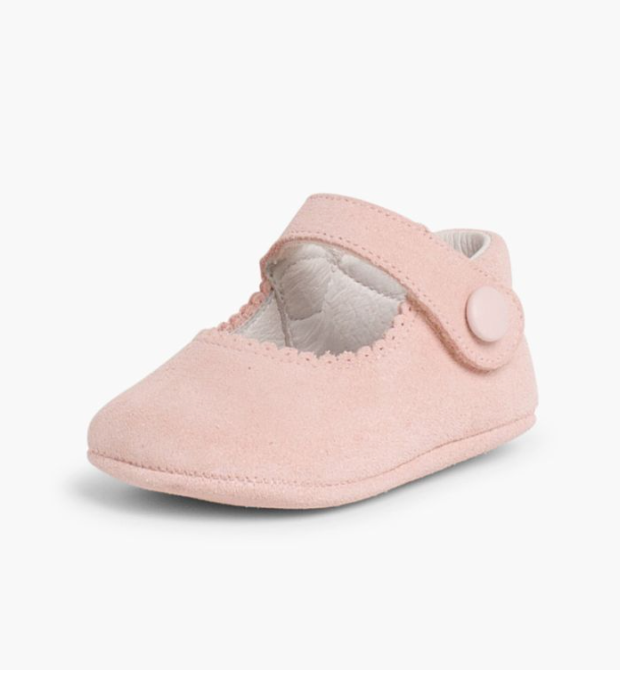 Baby Suede loop fasteners Mary Janes