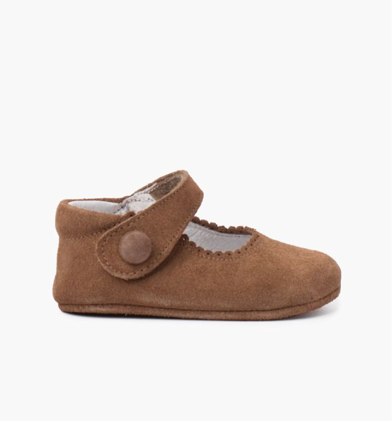 Baby Suede loop fasteners Mary Janes