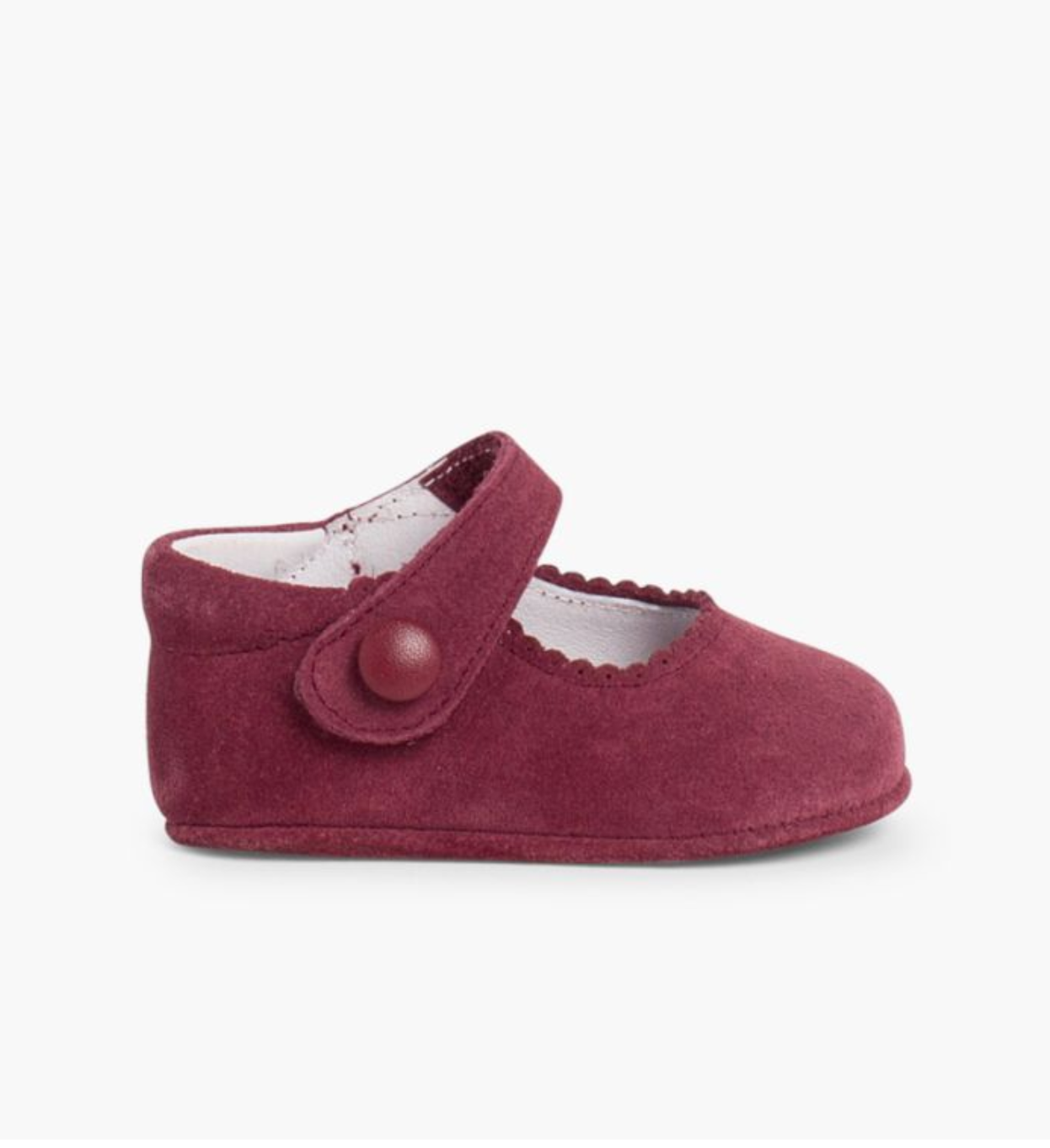 Baby Suede loop fasteners Mary Janes