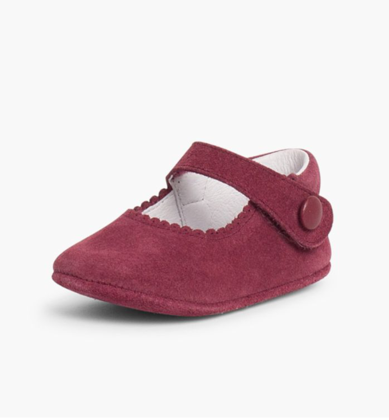 Baby Suede loop fasteners Mary Janes