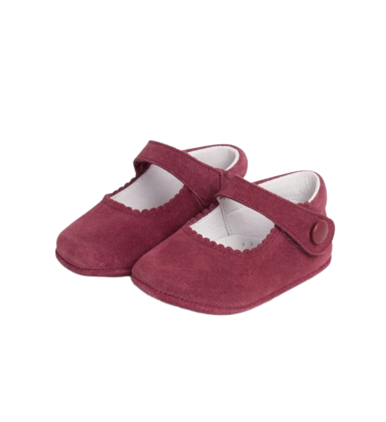 Baby Suede loop fasteners Mary Janes