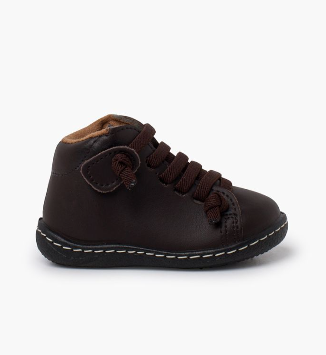 Washable leather toddler's Boots elastic laces