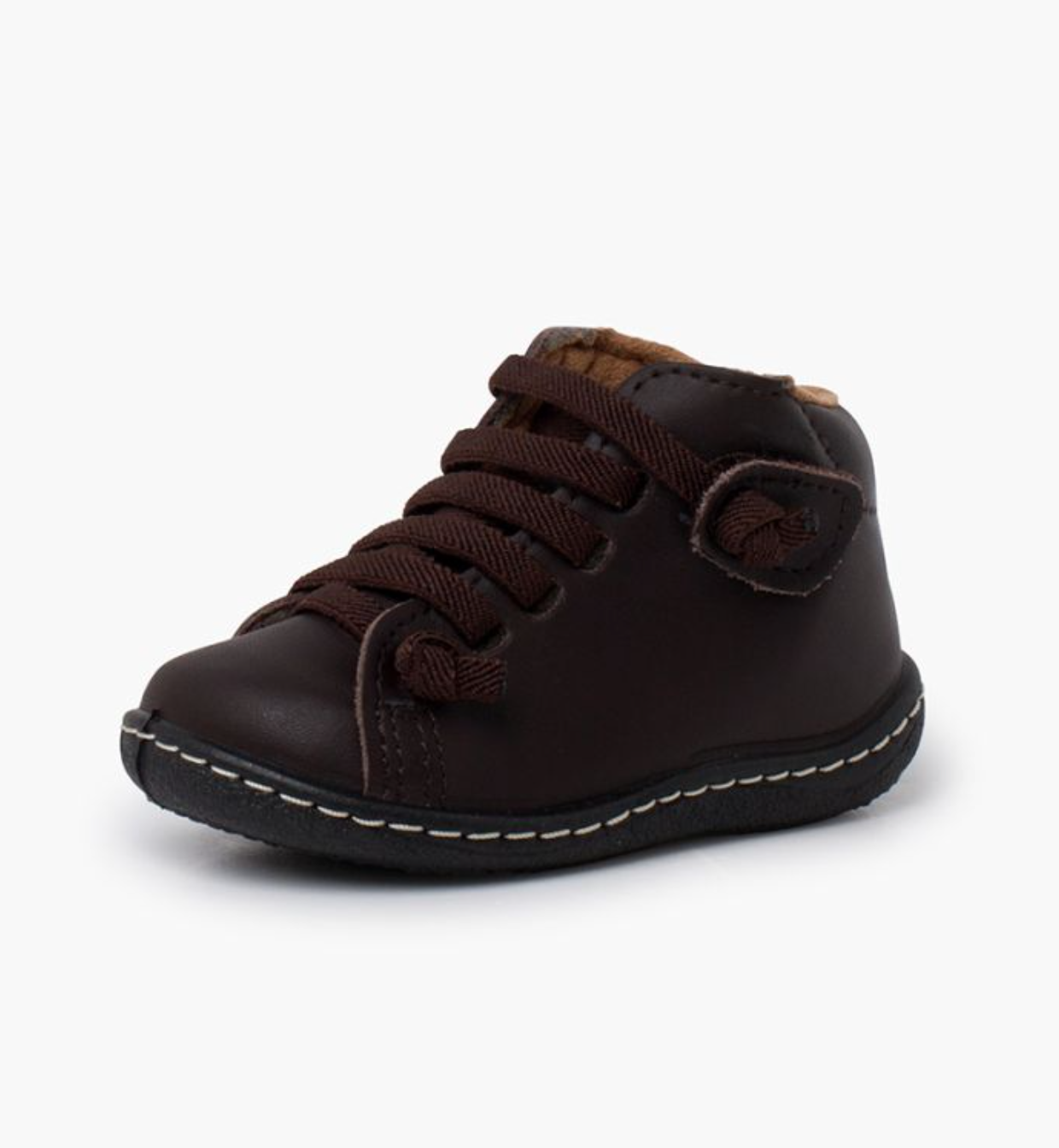 Washable leather toddler's Boots elastic laces