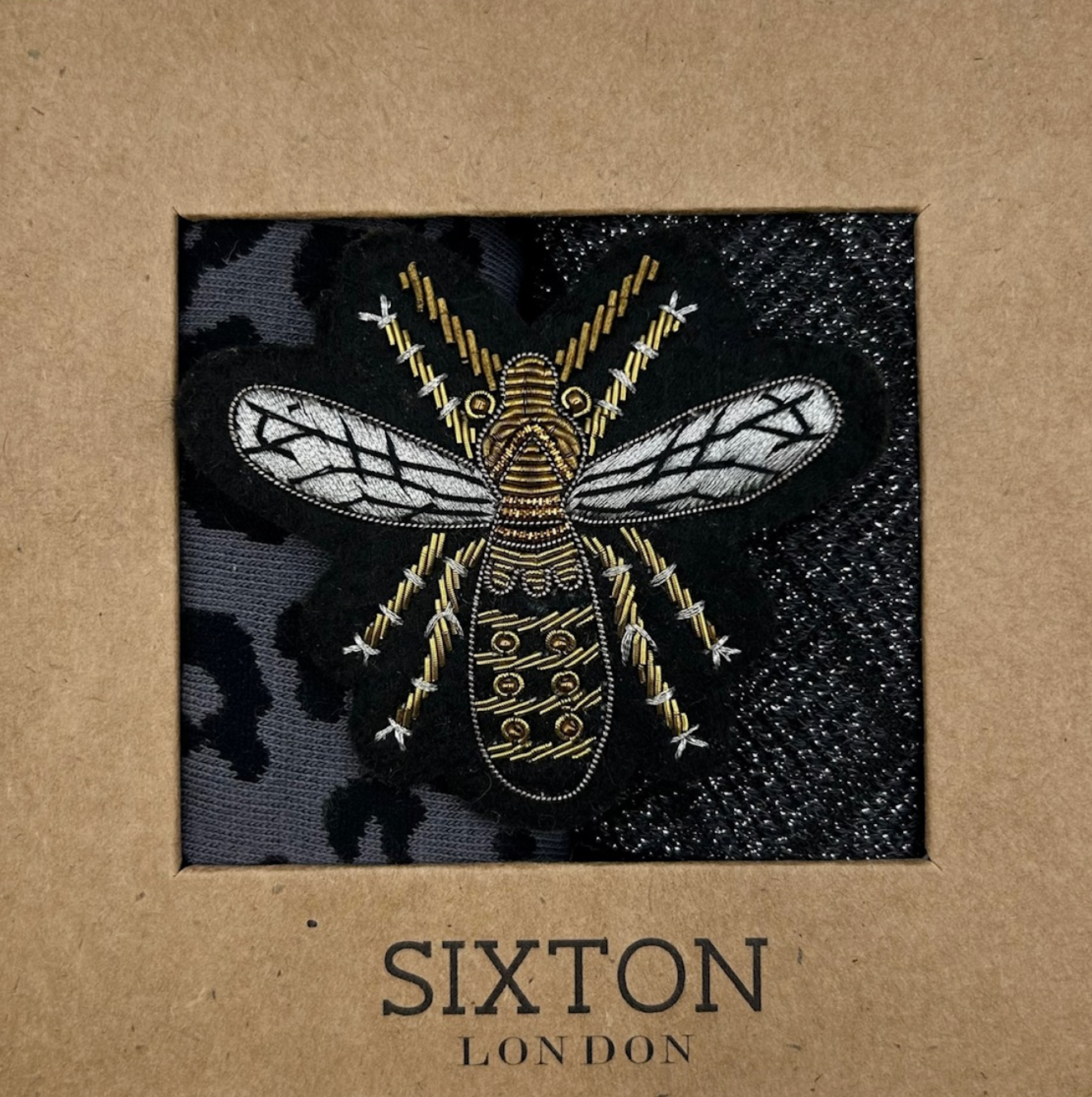 Sixton London - Charcoal Leopard & Paris Sock Box Duo