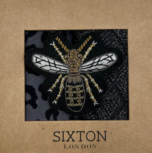 Sixton London - Charcoal Leopard & Paris Sock Box Duo