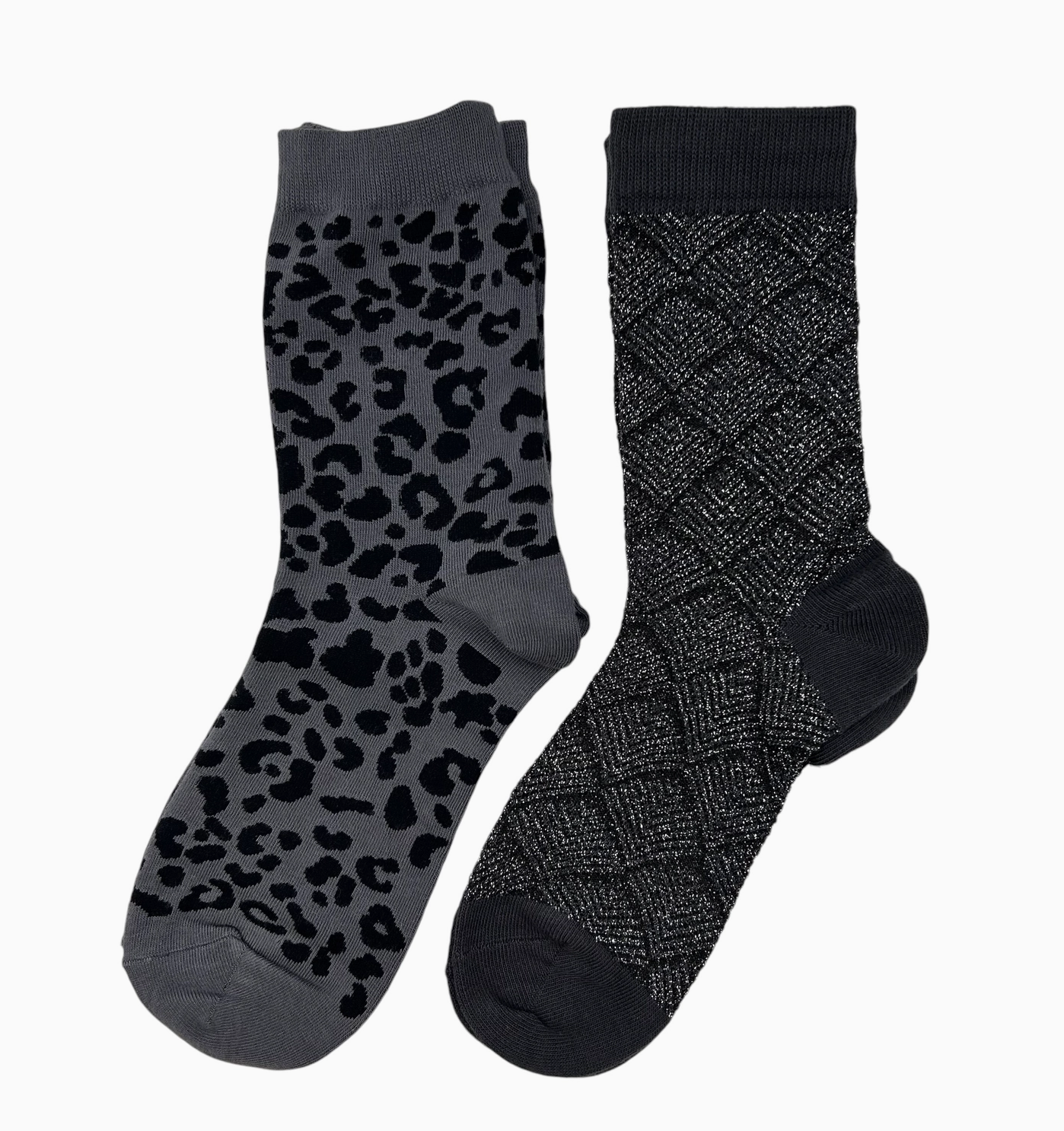 Sixton London - Charcoal Leopard & Paris Sock Box Duo