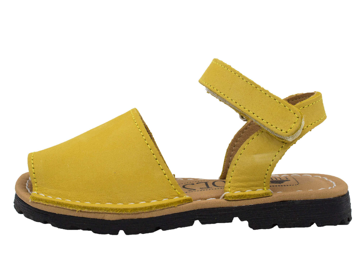 Mini Shoes Kids - Suede Avarcas Sandals with Velcro Closure