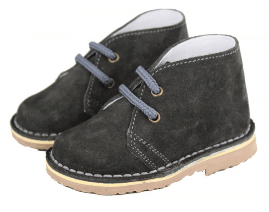 Mini Shoes Kids - Suede Safari Boots with Laces